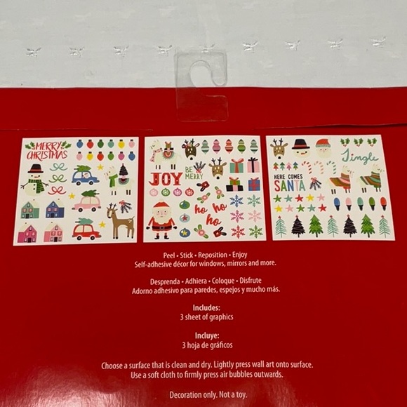 Holiday Time Window Car Clings 100 Adherible Clings - Picture 3 of 4